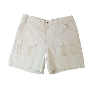 Sun Casuals cargo hiking shorts mens 36x6.5 beige comfort waist Outdoor fishing
